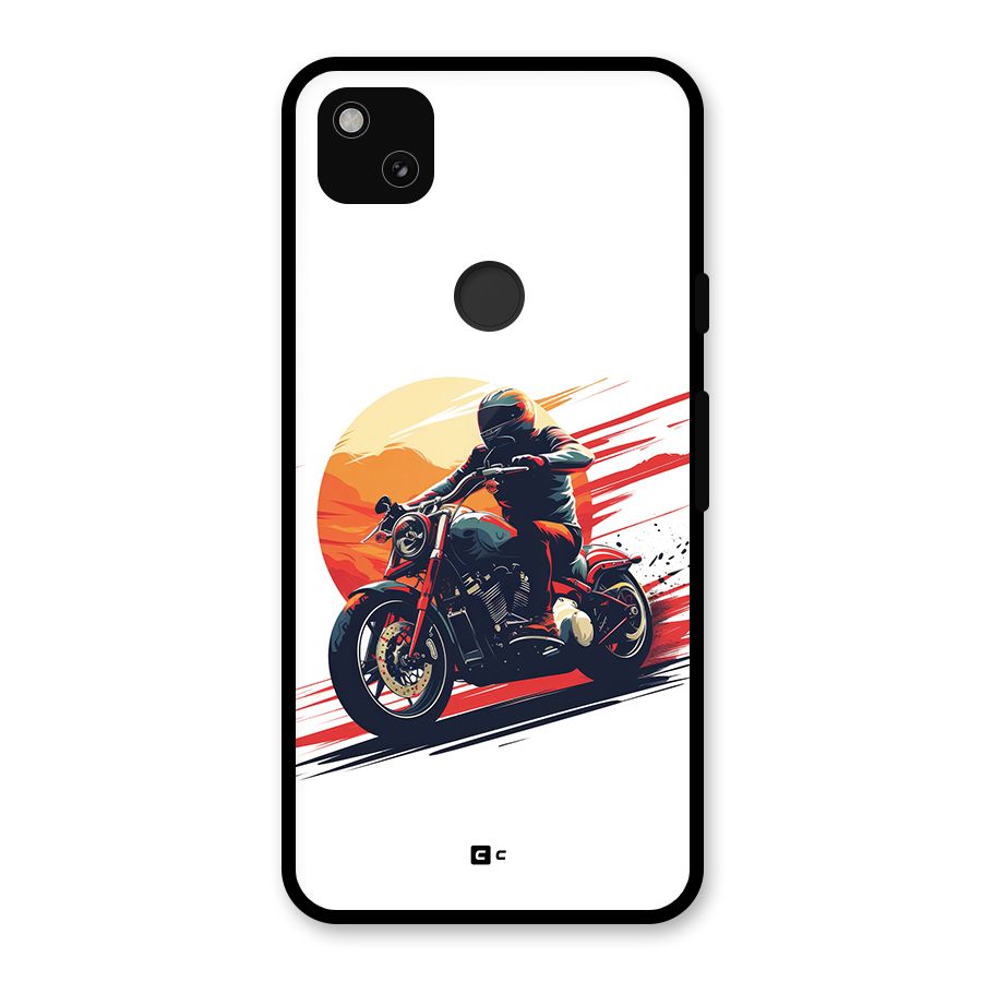Retro Biker Glass Back Case for Google Pixel 4a