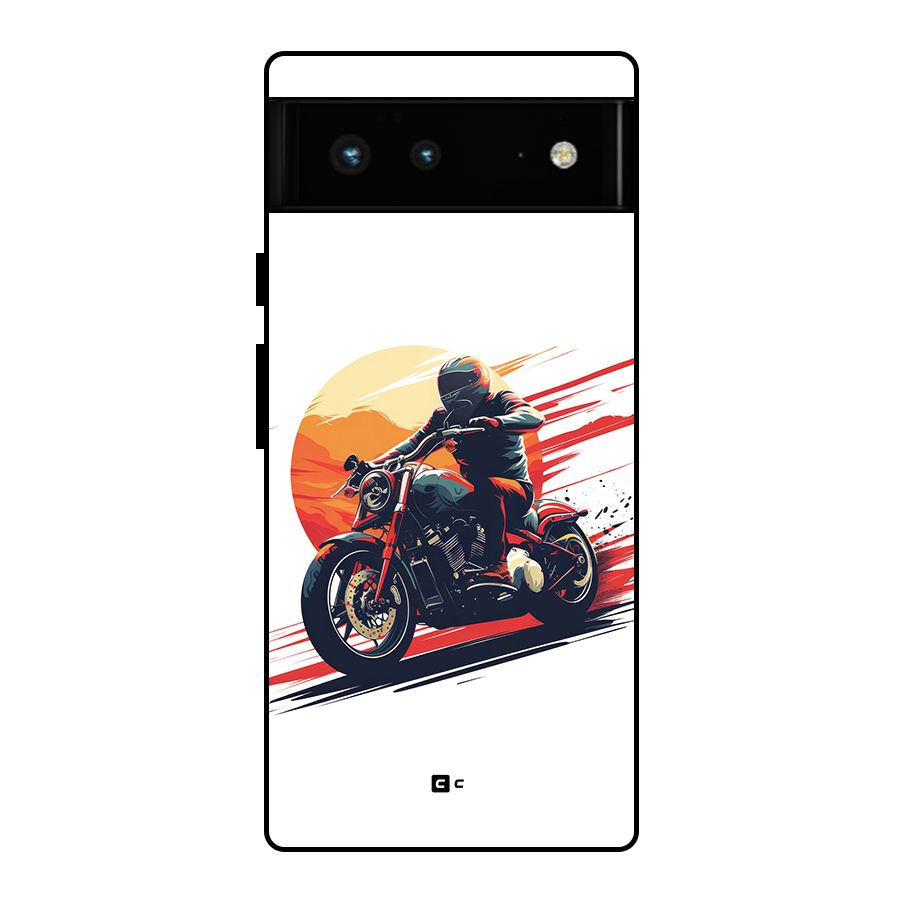 Retro Biker Glass Back Case for Google Pixel 6