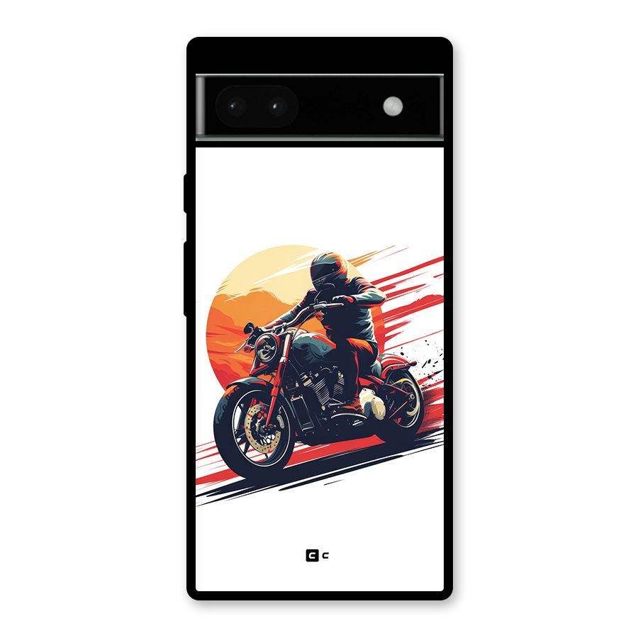 Retro Biker Glass Back Case for Google Pixel 6a
