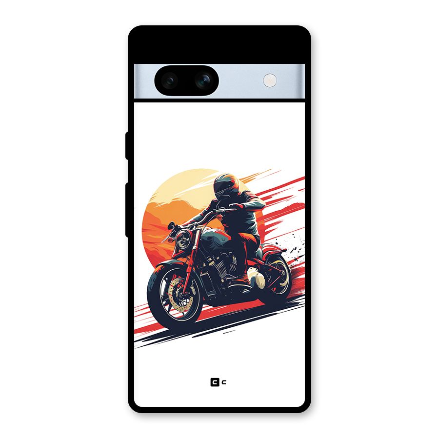 Retro Biker Glass Back Case for Google Pixel 7a
