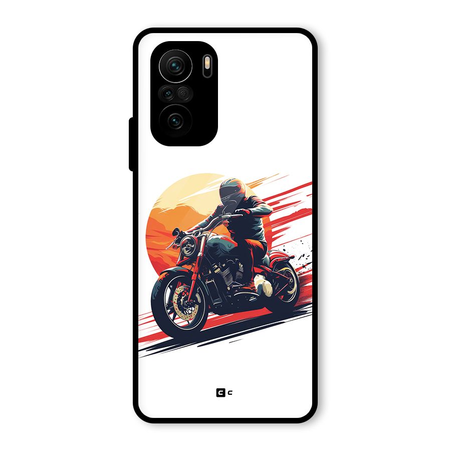 Retro Biker Glass Back Case for Mi 11X Pro