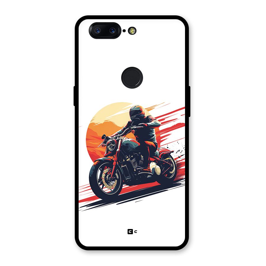 Retro Biker Glass Back Case for OnePlus 5T