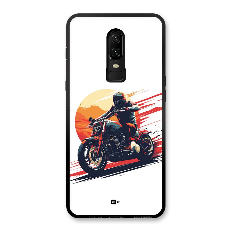Retro Biker Glass Back Case for OnePlus 6