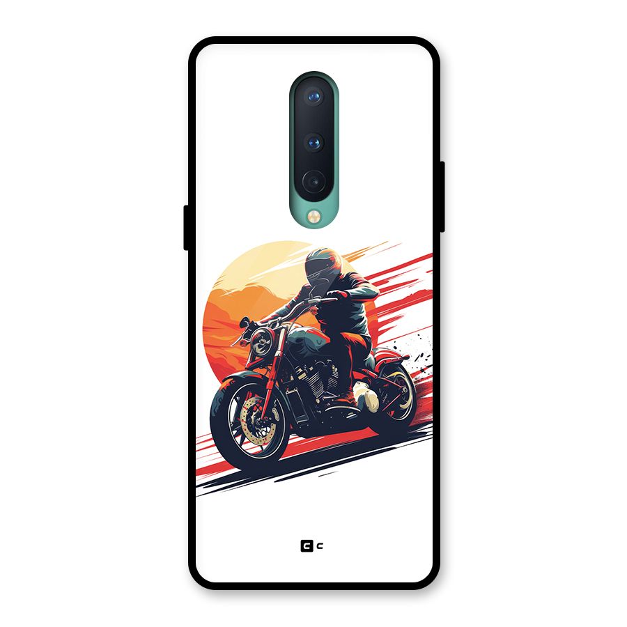 Retro Biker Glass Back Case for OnePlus 8