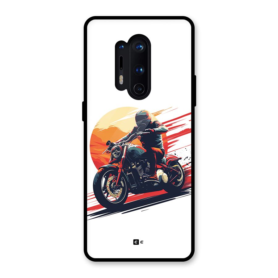 Retro Biker Glass Back Case for OnePlus 8 Pro