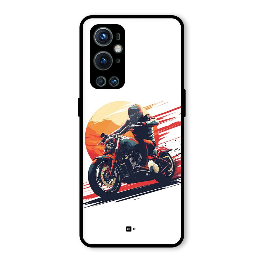 Retro Biker Glass Back Case for OnePlus 9 Pro