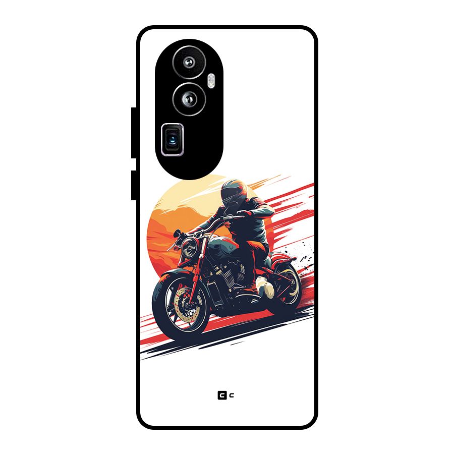 Retro Biker Glass Back Case for Oppo Reno10 Pro Plus