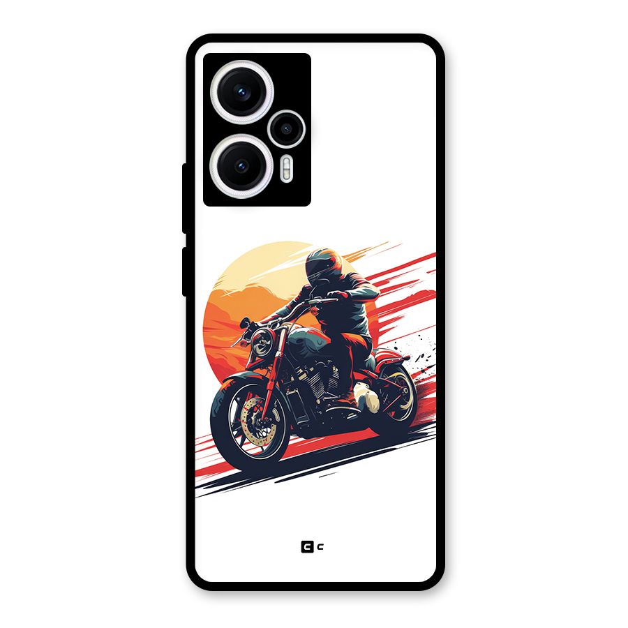 Retro Biker Glass Back Case for Poco F5