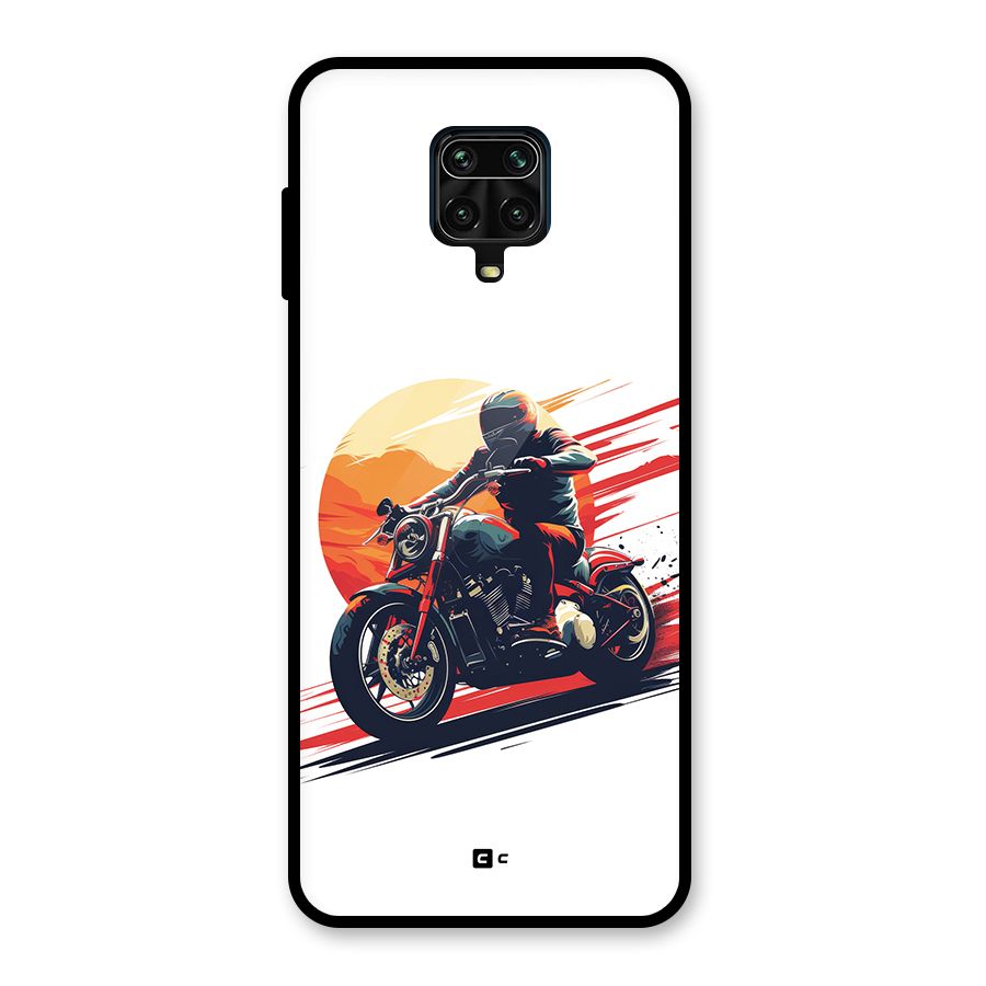 Retro Biker Glass Back Case for Poco M2 Pro