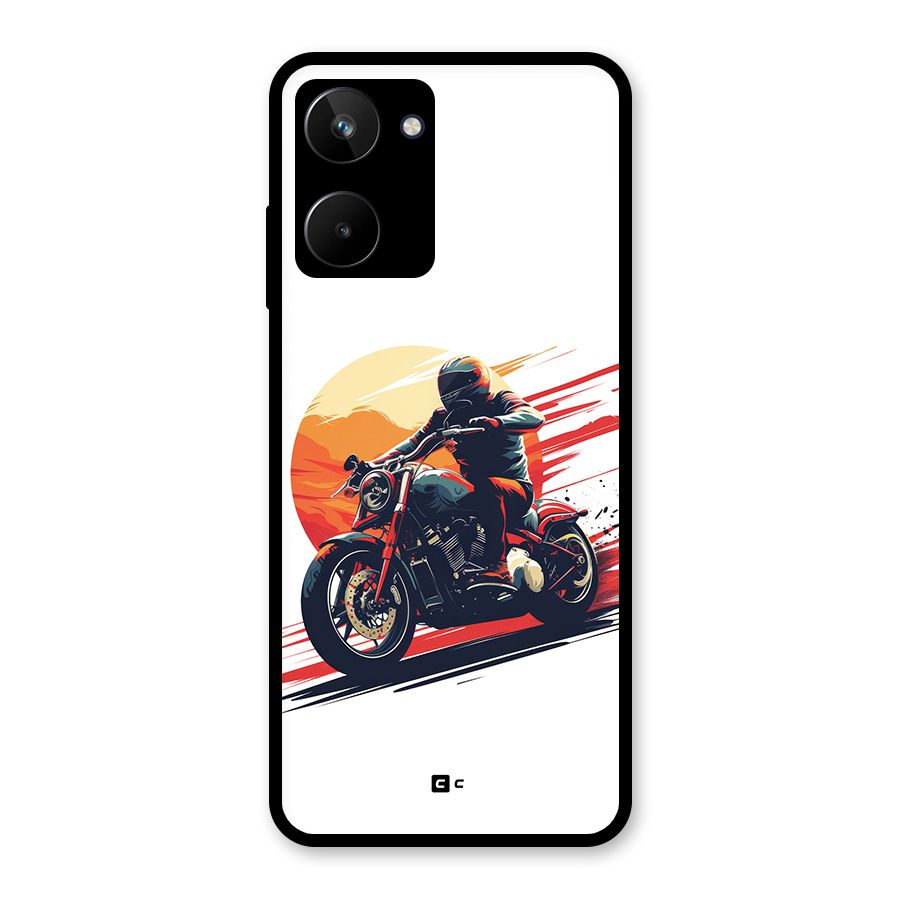 Retro Biker Glass Back Case for Realme 10