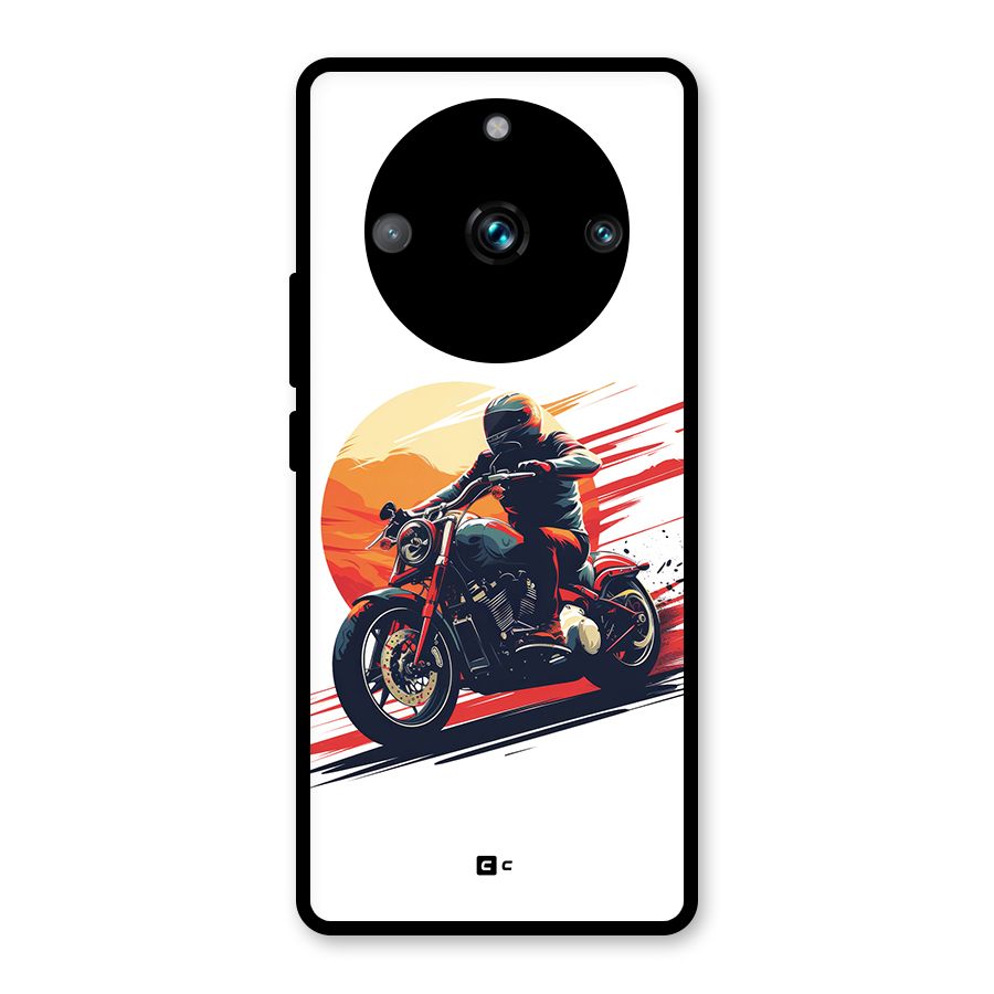 Retro Biker Glass Back Case for Realme 11 Pro
