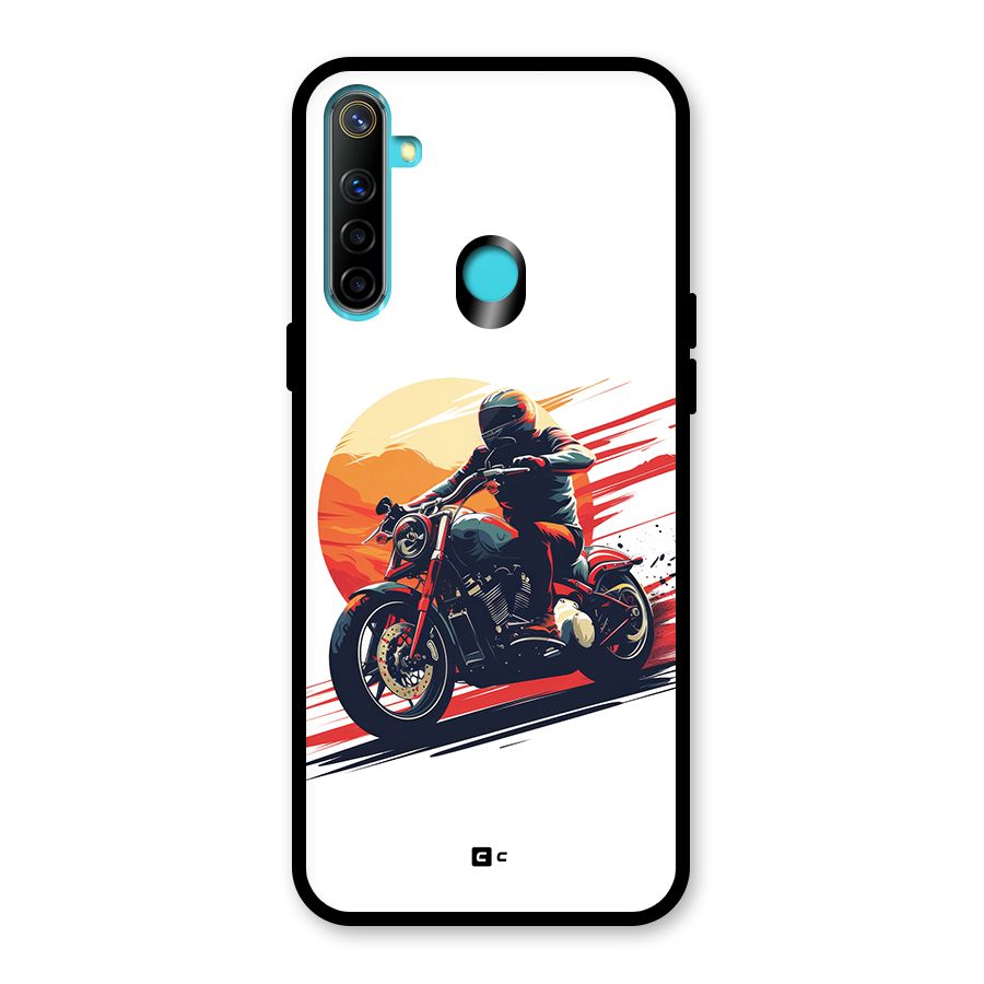 Retro Biker Glass Back Case for Realme 5