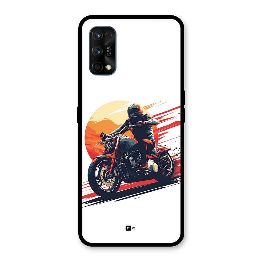 Retro Biker Glass Back Case for Realme 7 Pro