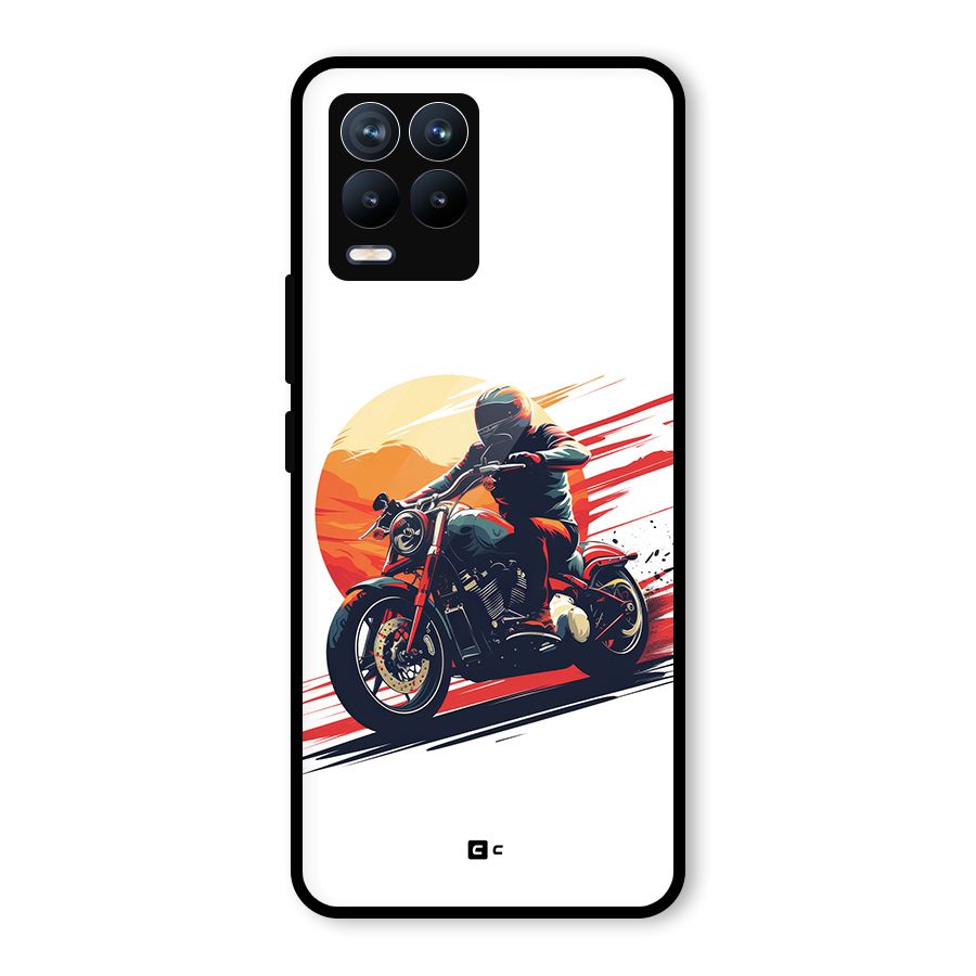 Retro Biker Glass Back Case for Realme 8