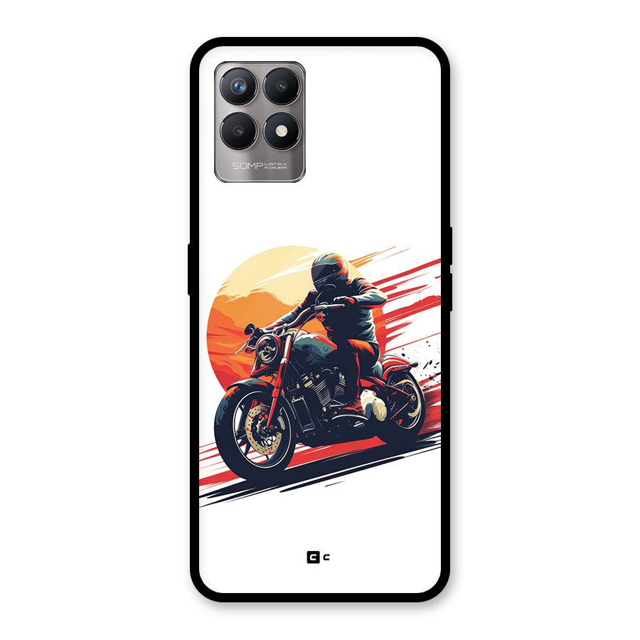 Retro Biker Glass Back Case for Realme 8i