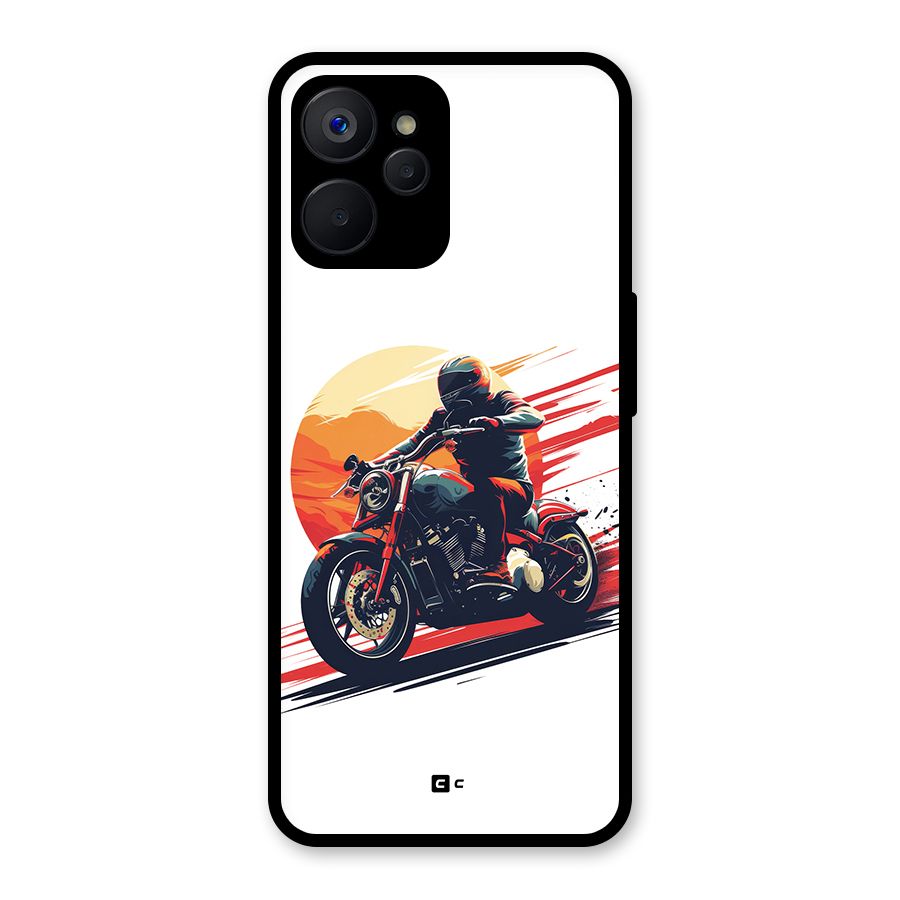 Retro Biker Glass Back Case for Realme 9i 5G