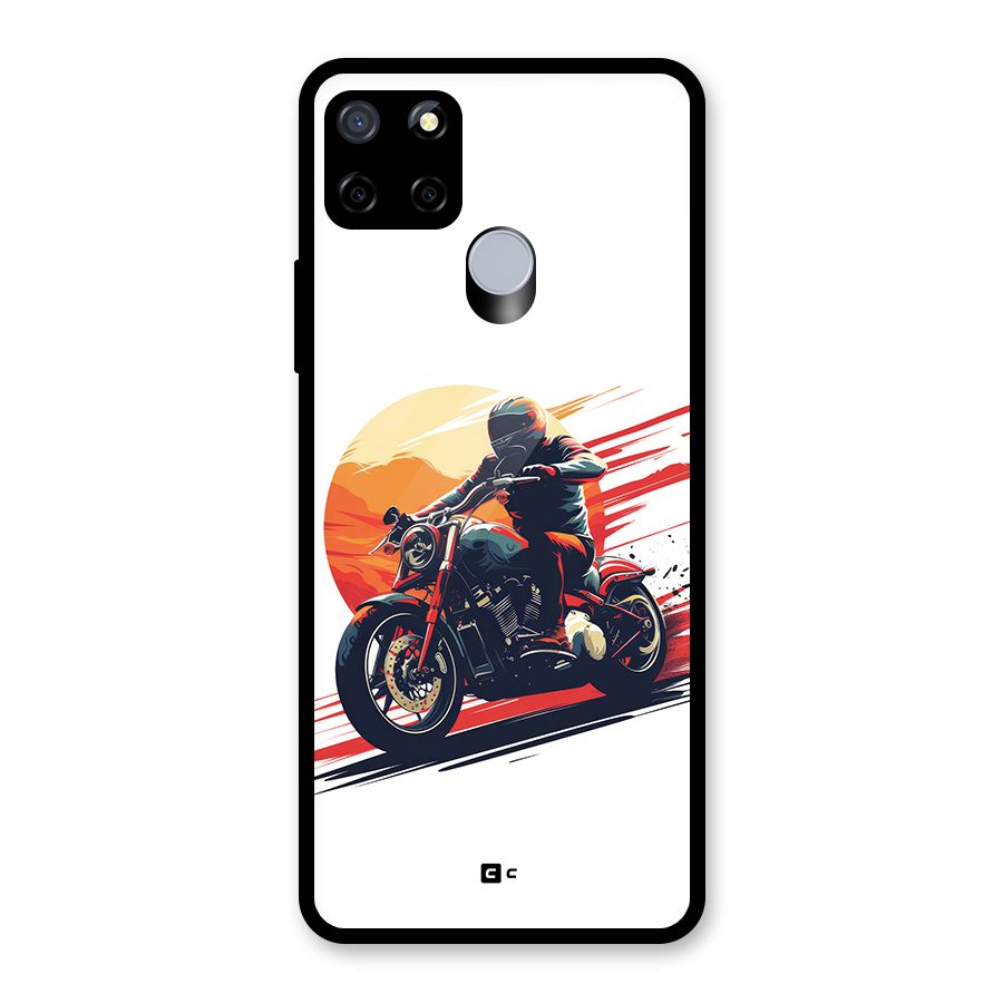 Retro Biker Glass Back Case for Realme C12