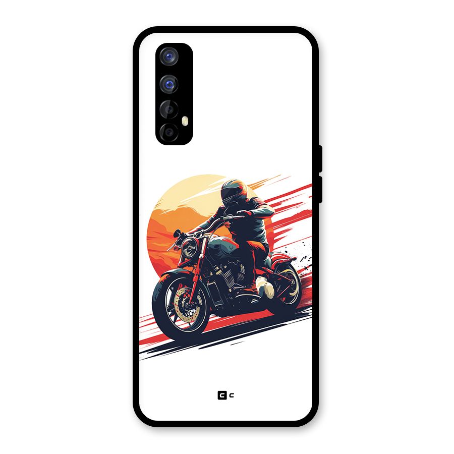 Retro Biker Glass Back Case for Realme Narzo 20 Pro