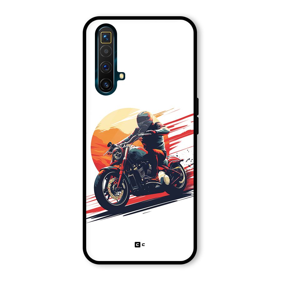 Retro Biker Glass Back Case for Realme X3