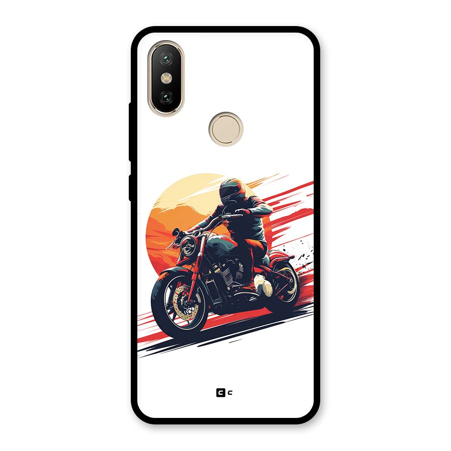 Retro Biker Glass Back Case for Redmi A2