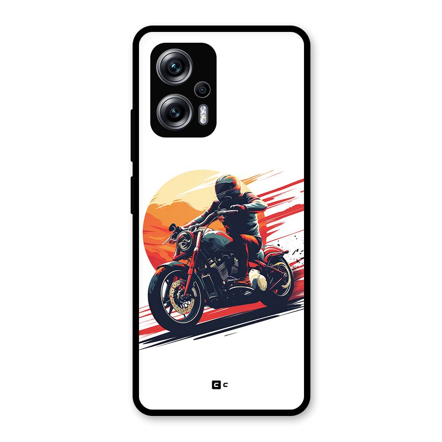 Retro Biker Glass Back Case for Redmi K50i