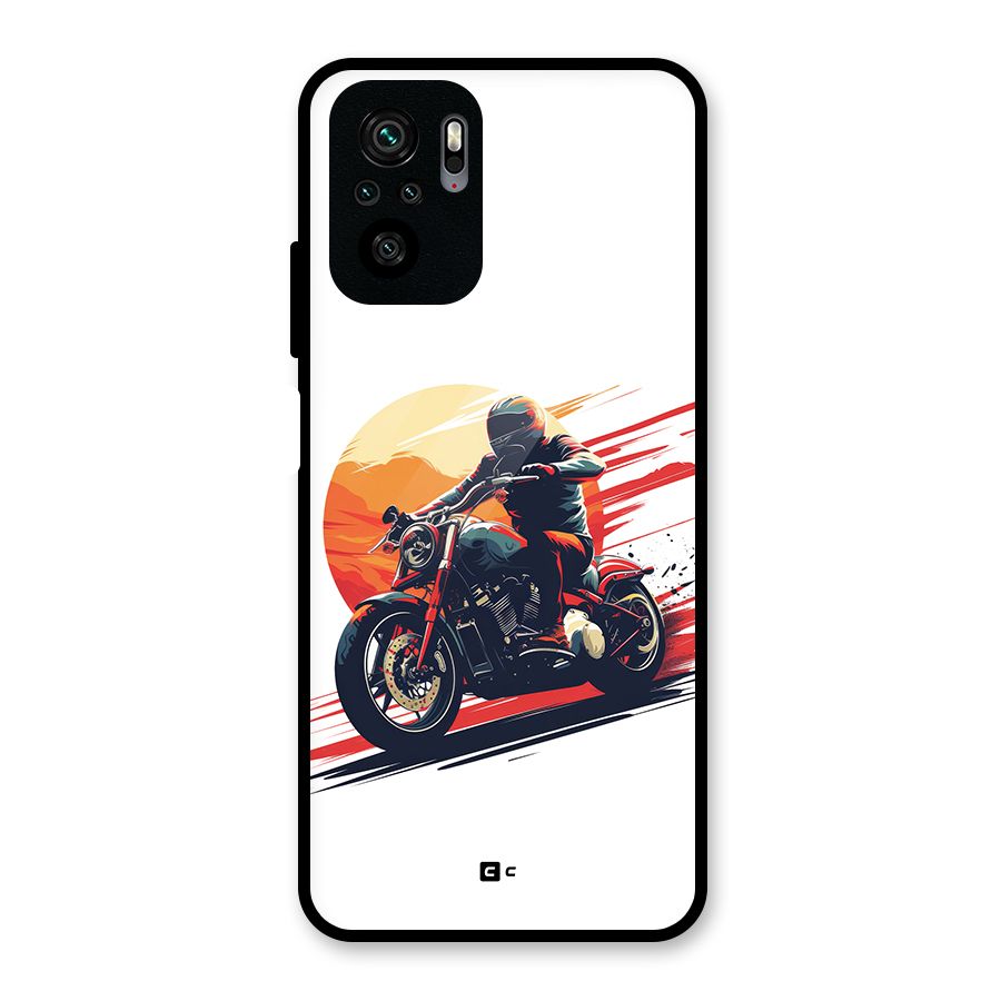 Retro Biker Glass Back Case for Redmi Note 11 SE