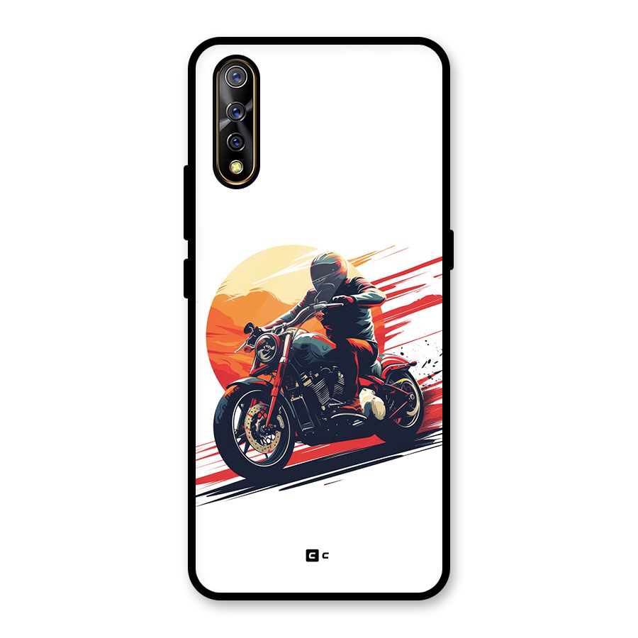 Retro Biker Glass Back Case for Vivo S1
