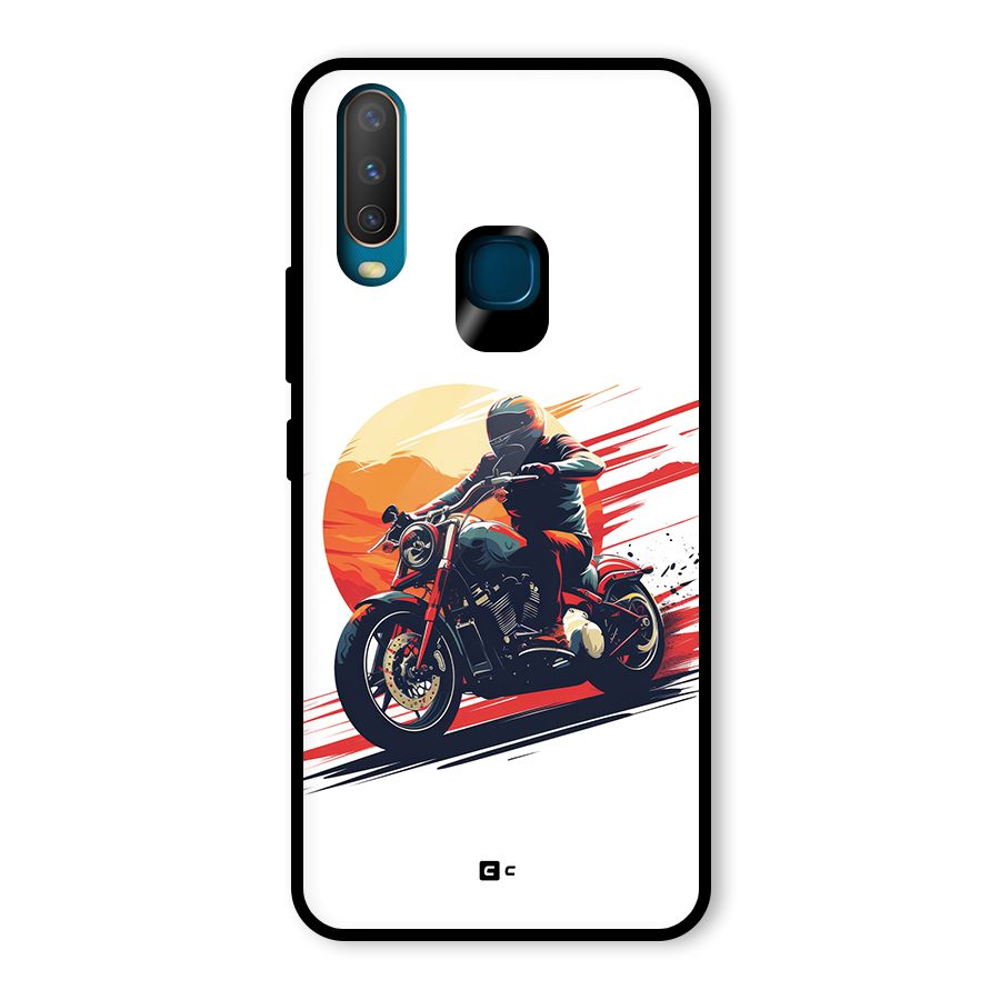 Retro Biker Glass Back Case for Vivo U10