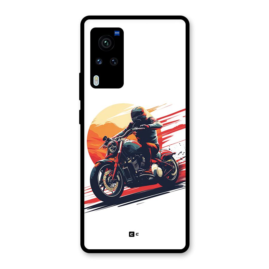 Retro Biker Glass Back Case for Vivo X60 Pro