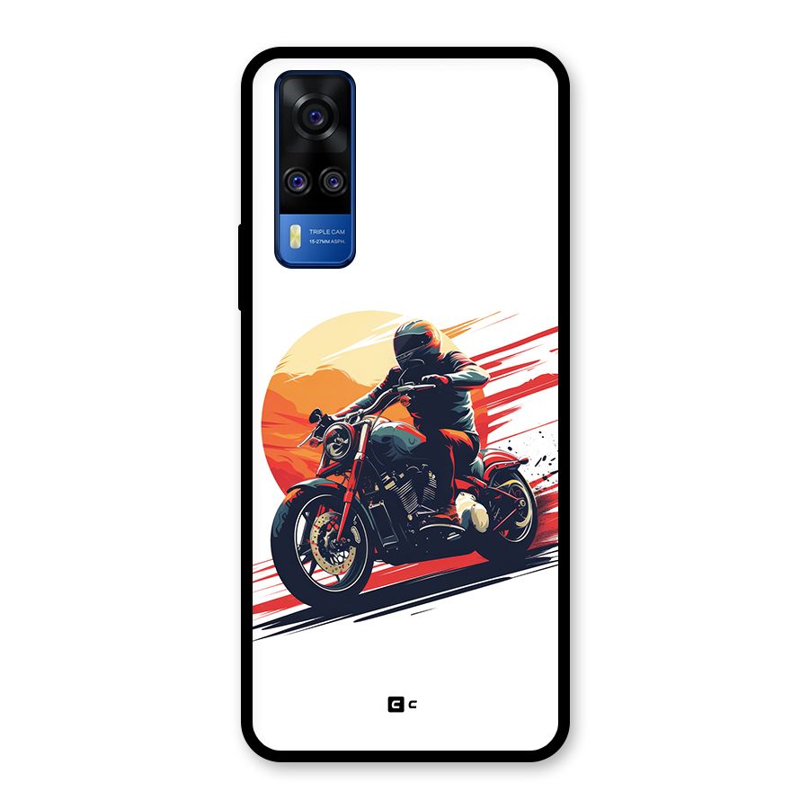 Retro Biker Glass Back Case for Vivo Y31