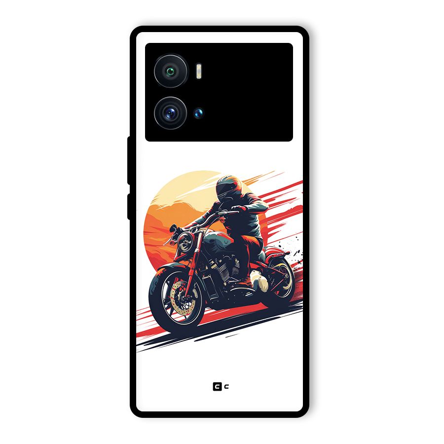 Retro Biker Glass Back Case for Vivo iQOO 9 Pro