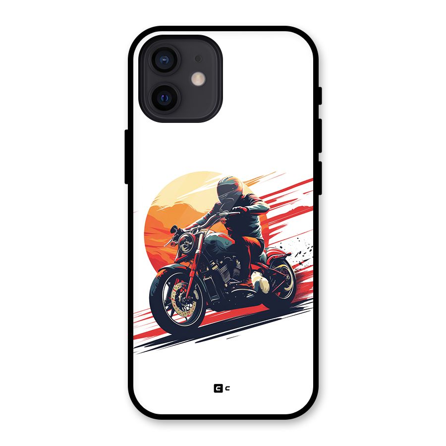 Retro Biker Glass Back Case for iPhone 12