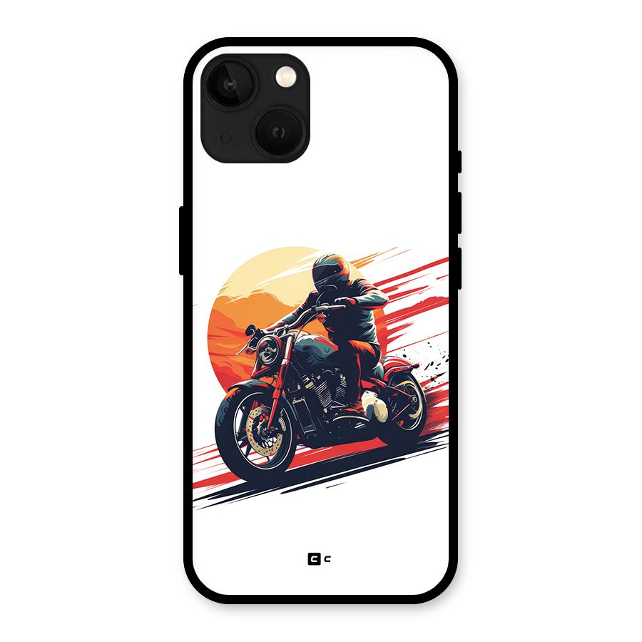 Retro Biker Glass Back Case for iPhone 13