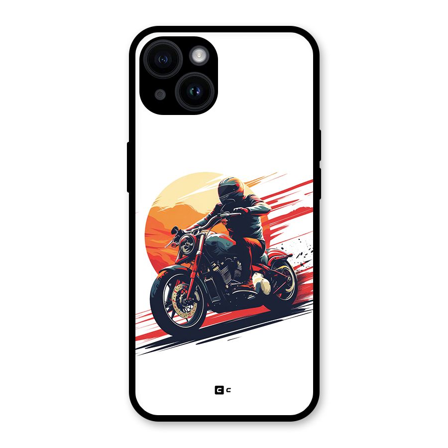 Retro Biker Glass Back Case for iPhone 14