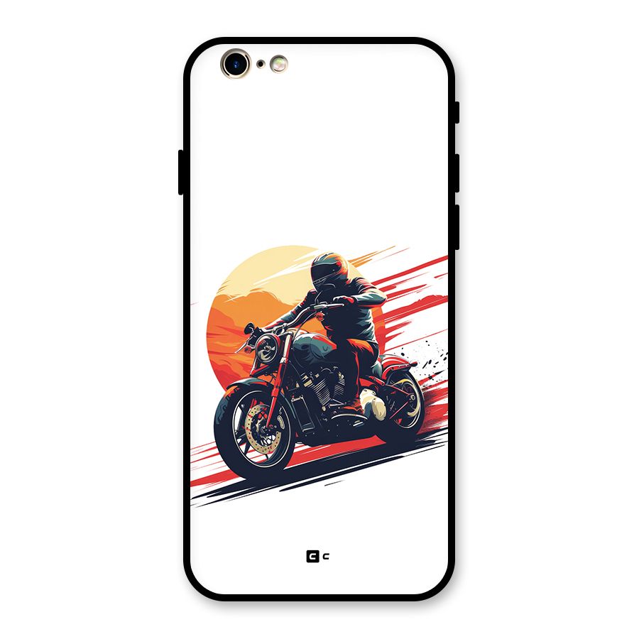 Retro Biker Glass Back Case for iPhone 6 6S