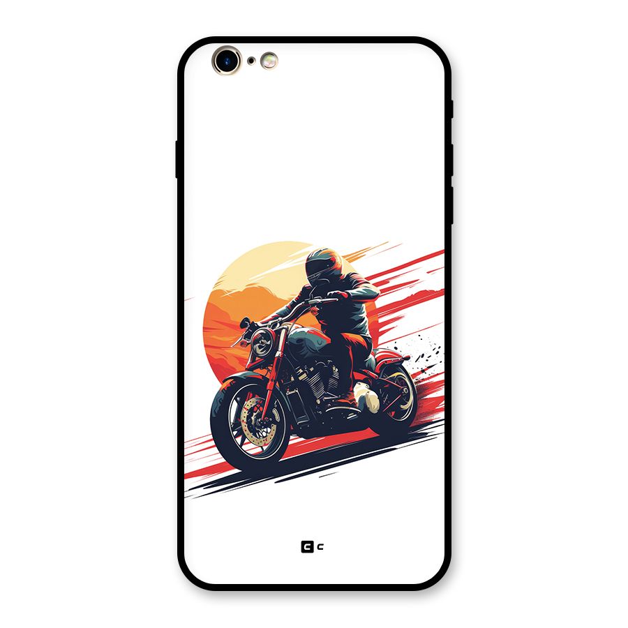 Retro Biker Glass Back Case for iPhone 6 Plus 6S Plus