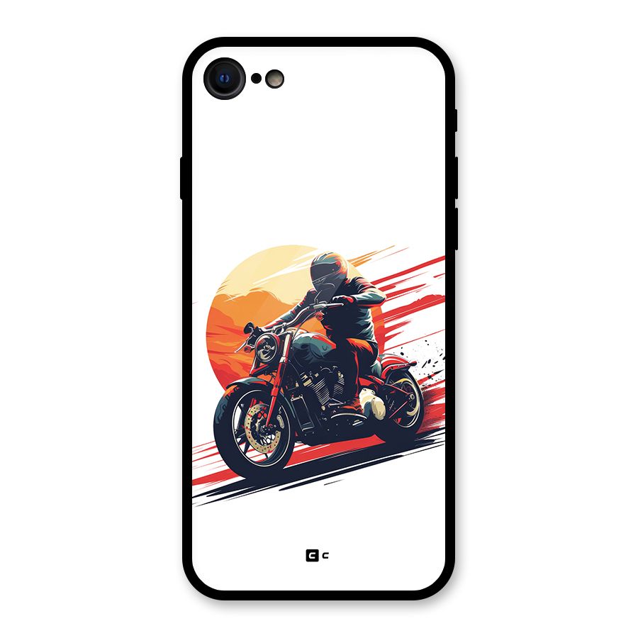 Retro Biker Glass Back Case for iPhone 7