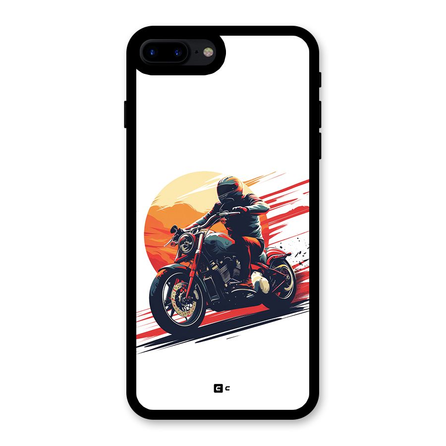 Retro Biker Glass Back Case for iPhone 8 Plus