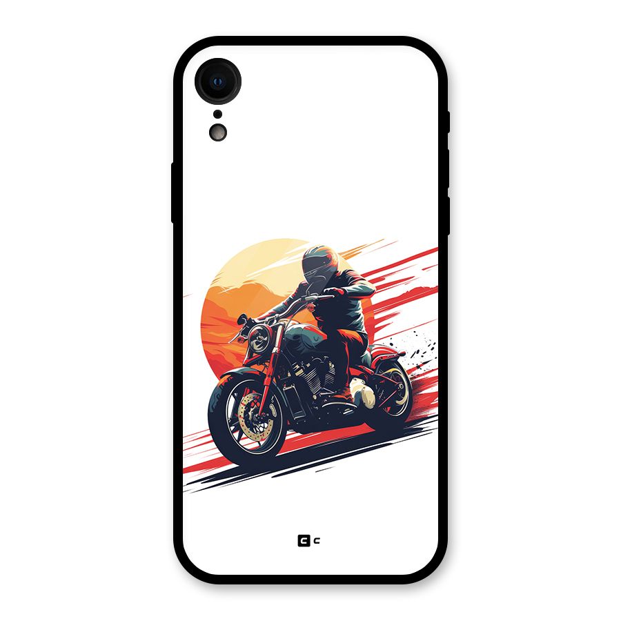 Retro Biker Glass Back Case for iPhone XR