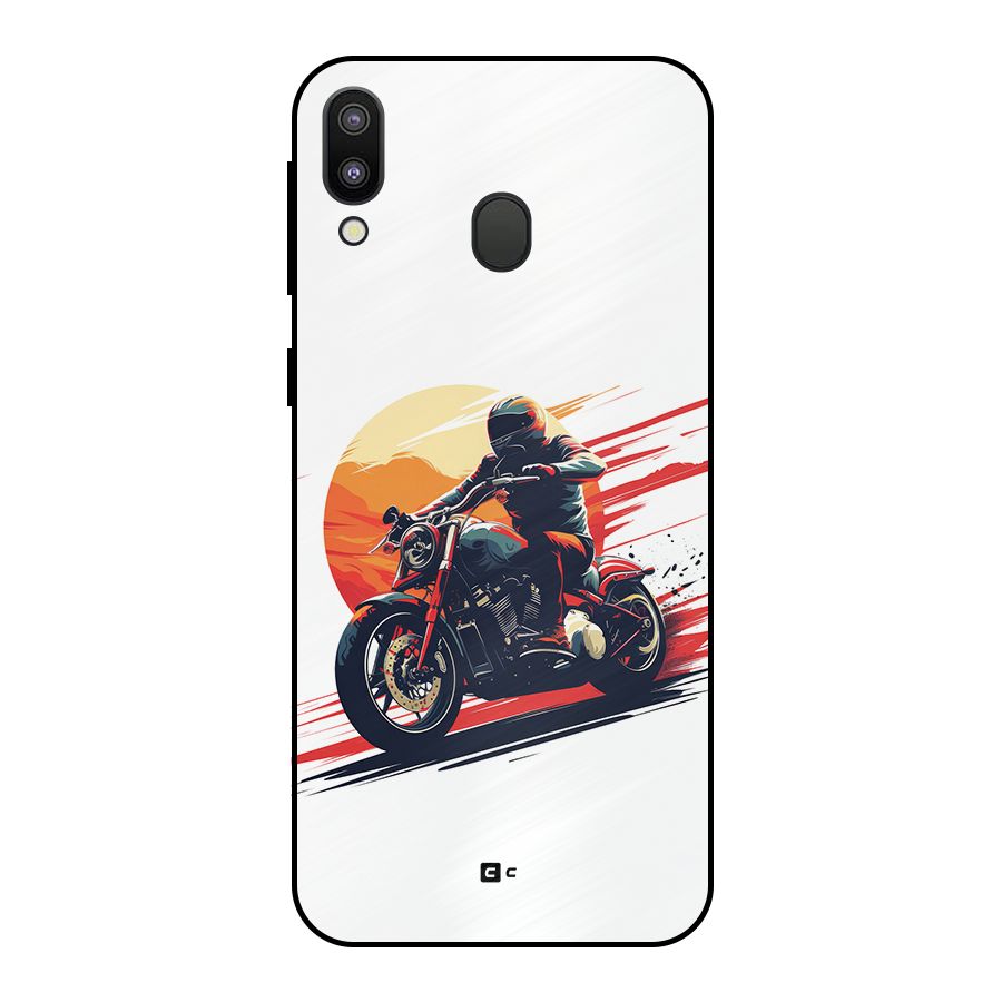 Retro Biker Metal Back Case for Galaxy M20