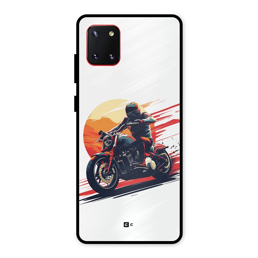 Retro Biker Metal Back Case for Galaxy Note 10 Lite