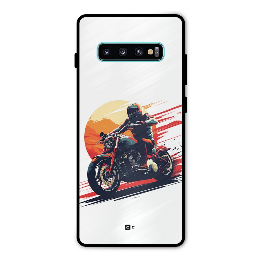 Retro Biker Metal Back Case for Galaxy S10 Plus
