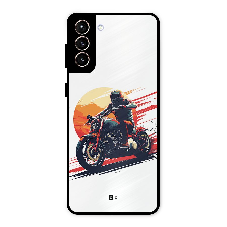 Retro Biker Metal Back Case for Galaxy S21 Plus
