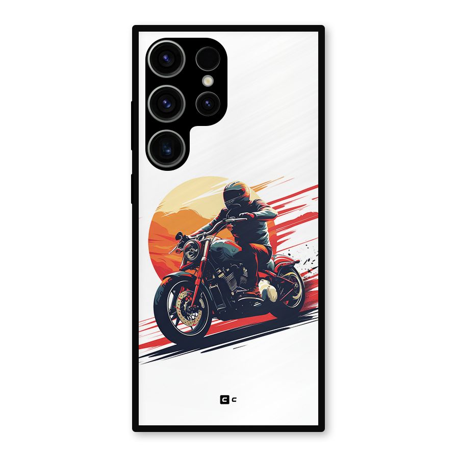 Retro Biker Metal Back Case for Galaxy S23 Ultra