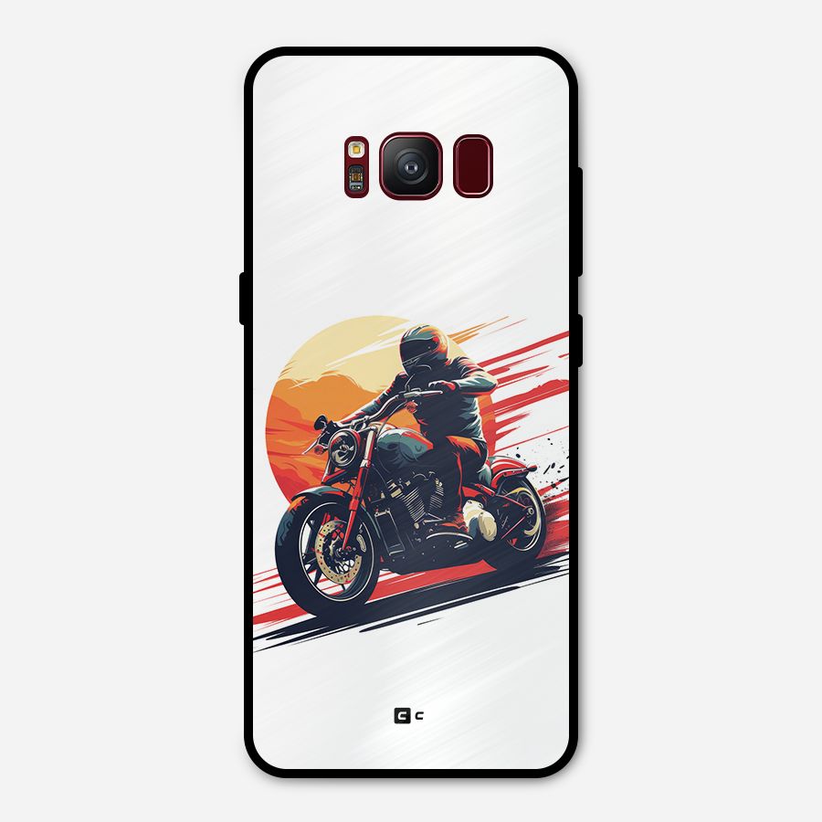 Retro Biker Metal Back Case for Galaxy S8