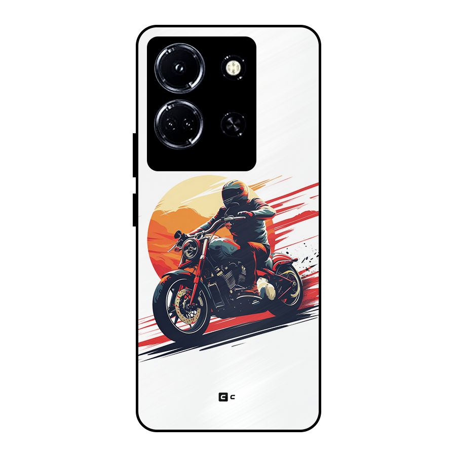 Retro Biker Metal Back Case for Infinix Note 30 5G