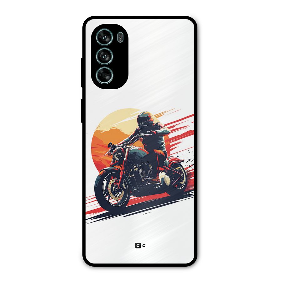 Retro Biker Metal Back Case for Moto G62
