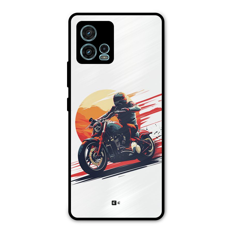 Retro Biker Metal Back Case for Moto G72
