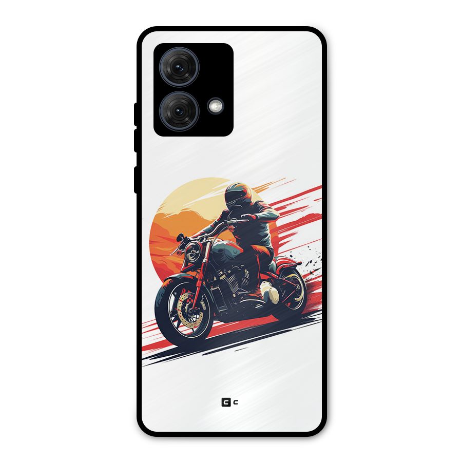 Retro Biker Metal Back Case for Moto G84
