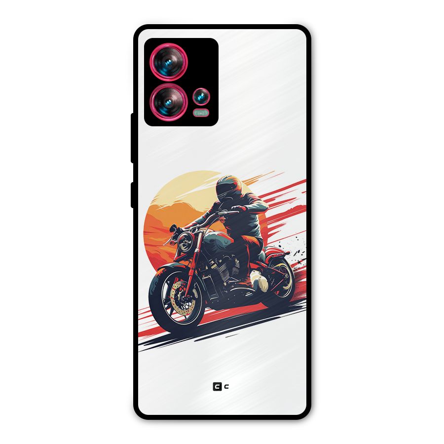 Retro Biker Metal Back Case for Motorola Edge 30 Fusion